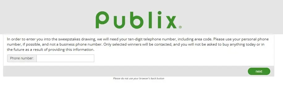 Official Publix Survey homepage showing the 'Start the Survey' button